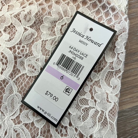 Jessica Howard Ivory Lace Overlay Sheath Dress - Picture 11 of 11